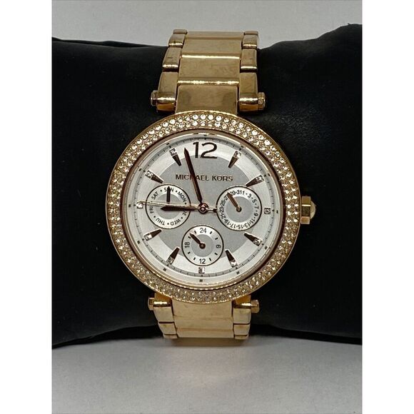 Michael Kors MK5781 Women's Stainless Steel Analog Gold Dial Quartz Watch WO649 - Picture 1 of 12
